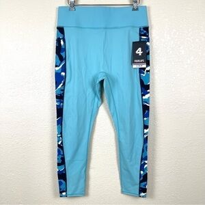 Fourlaps Plyo Porcelain/Crisp Camo Pull-On 7/8 Legging Size Large Women